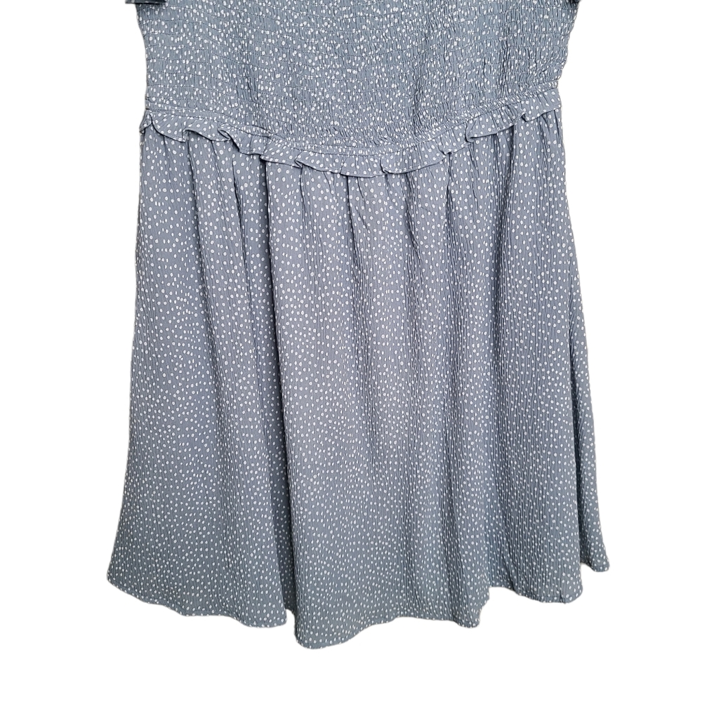 LoveRiche Blue Polka Dot Fit and Flare Dress NWT Ladies Size Large - Picture 3 of 11